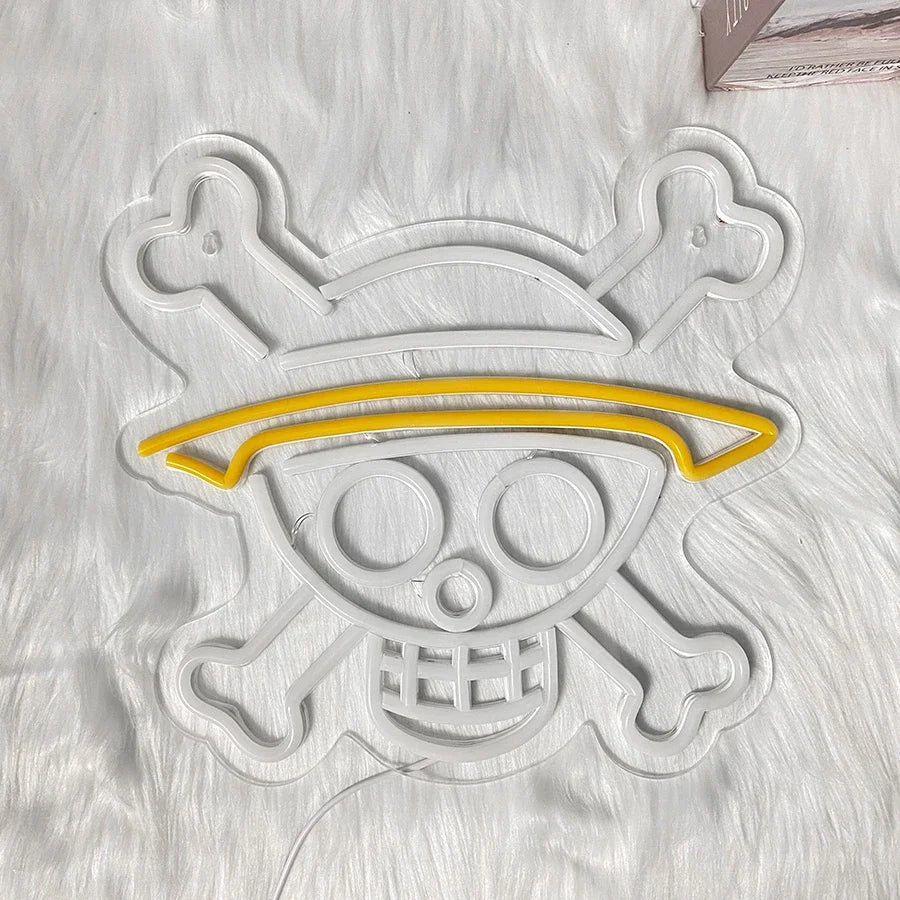 Néon One Piece – Logo Chapeau de Paille