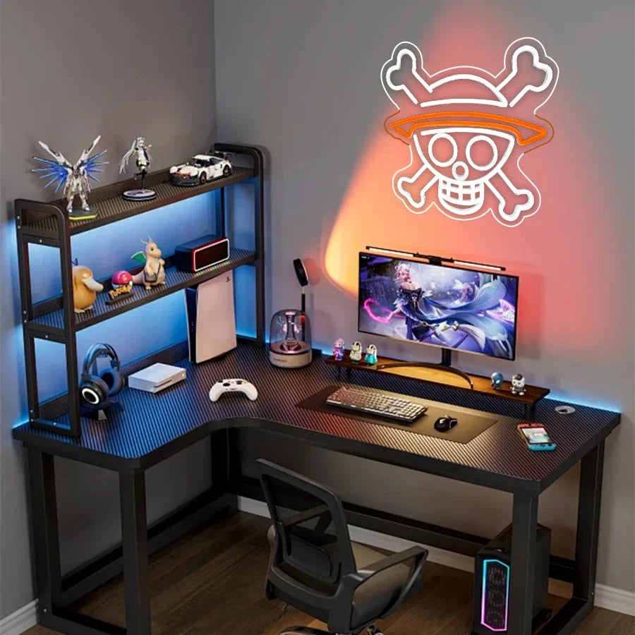 Néon One Piece – Logo Chapeau de Paille