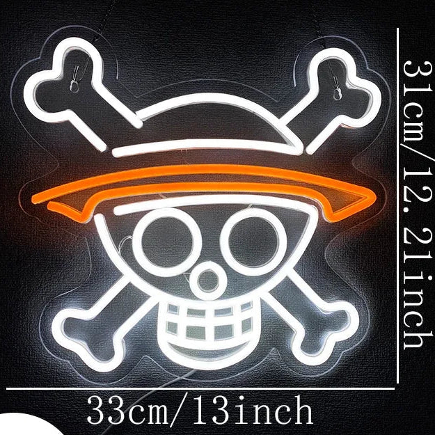 Néon One Piece – Logo Chapeau de Paille