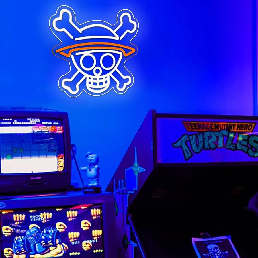 Néon One Piece – Logo Chapeau de Paille