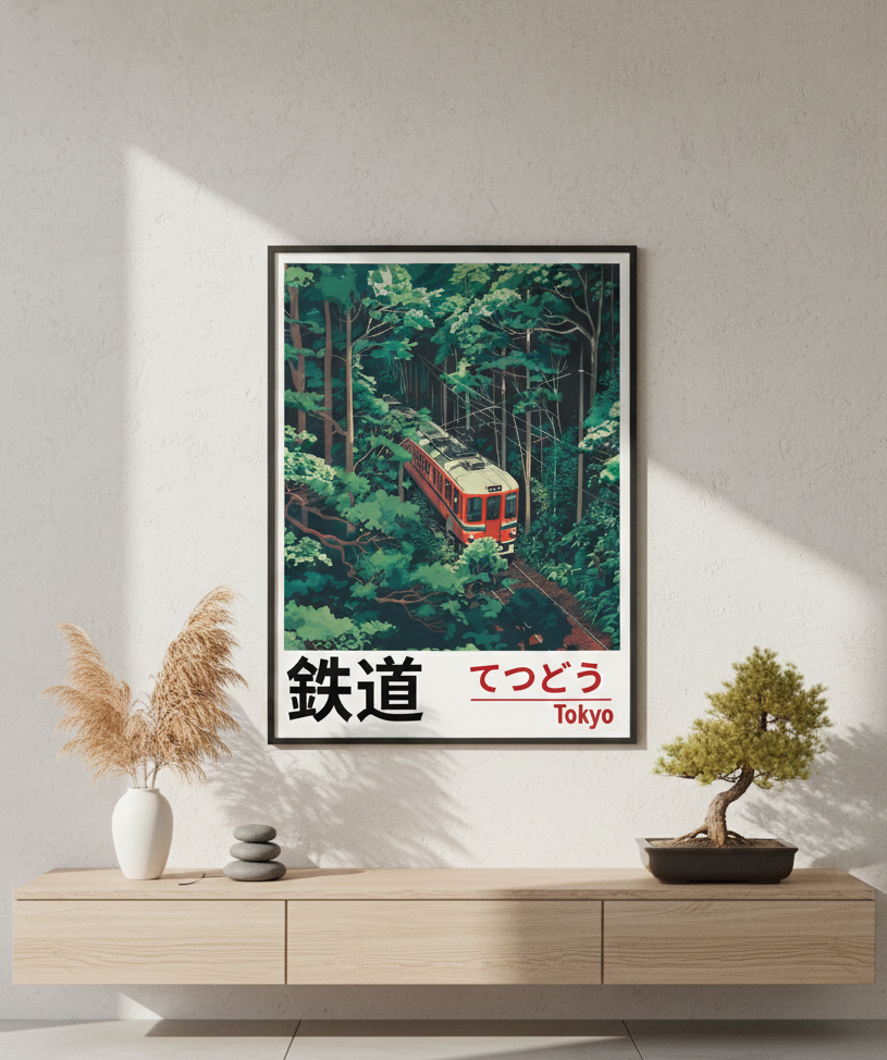 TETSUDŌ — Tokyo Railway | Japanese Travel Poster (50*70cm)