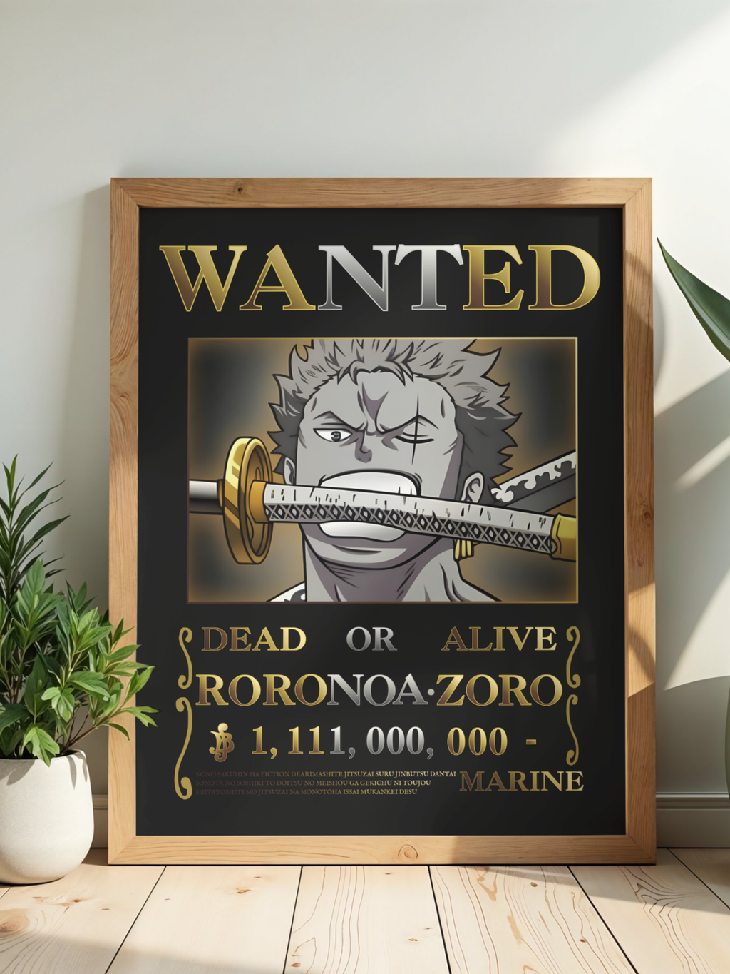 Affiche Wanted — Roronoa Zoro