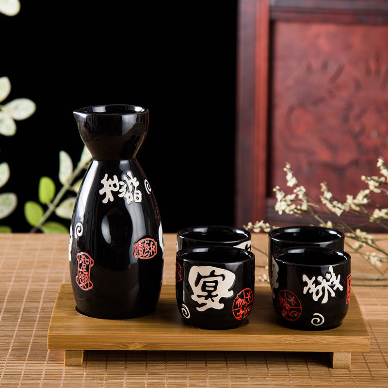 Set à saké japonais avec plateau – 3 modèles artisanaux