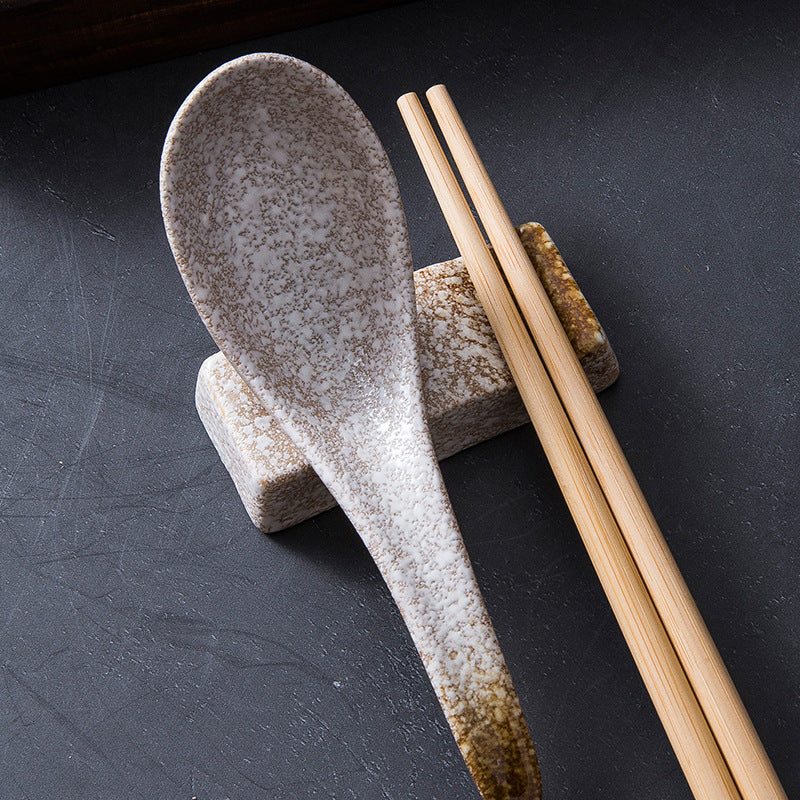 Repose-Baguettes Japonais en Céramique Émaillée – Style Wabi Sabi