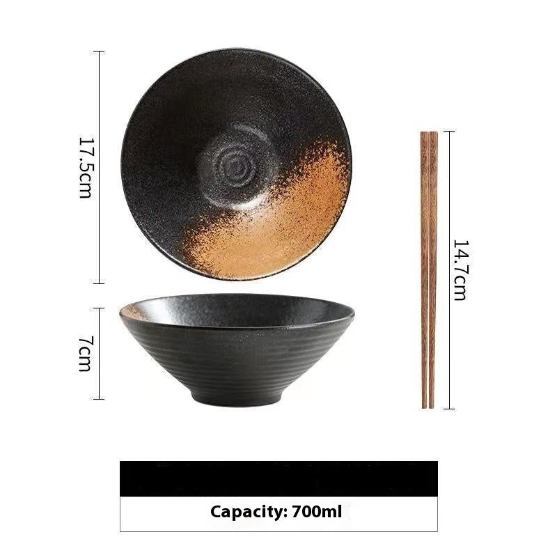 Bol à ramen japonais en grès céramique – Avec baguettes incluses
