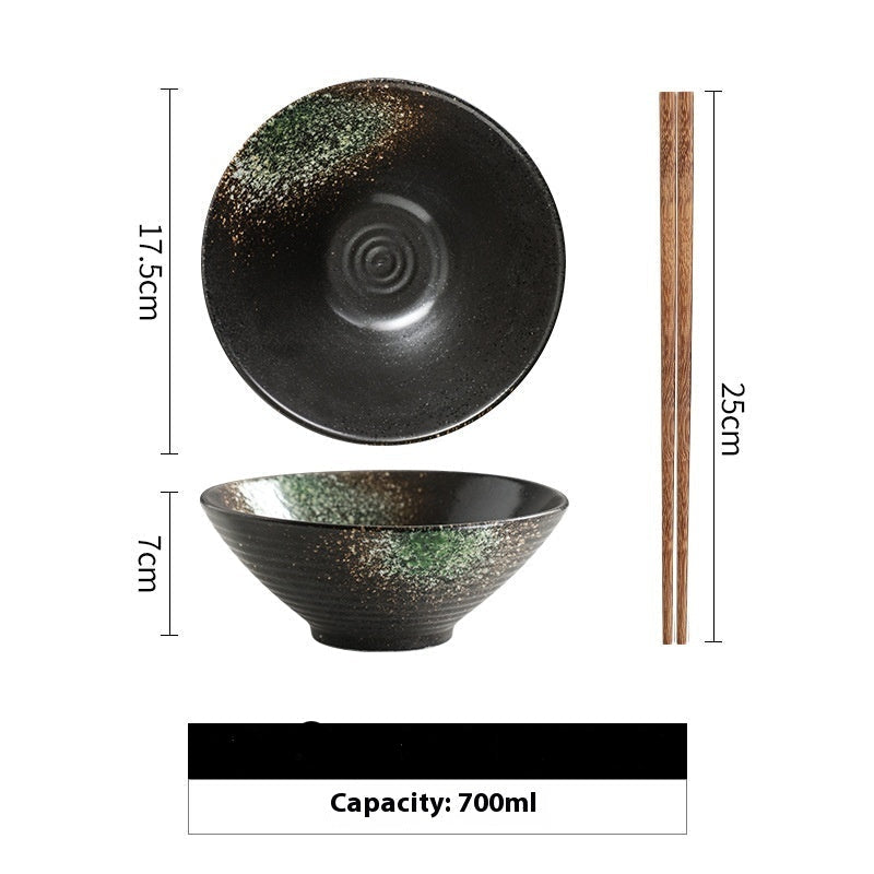 Bol à ramen japonais en grès céramique – Avec baguettes incluses